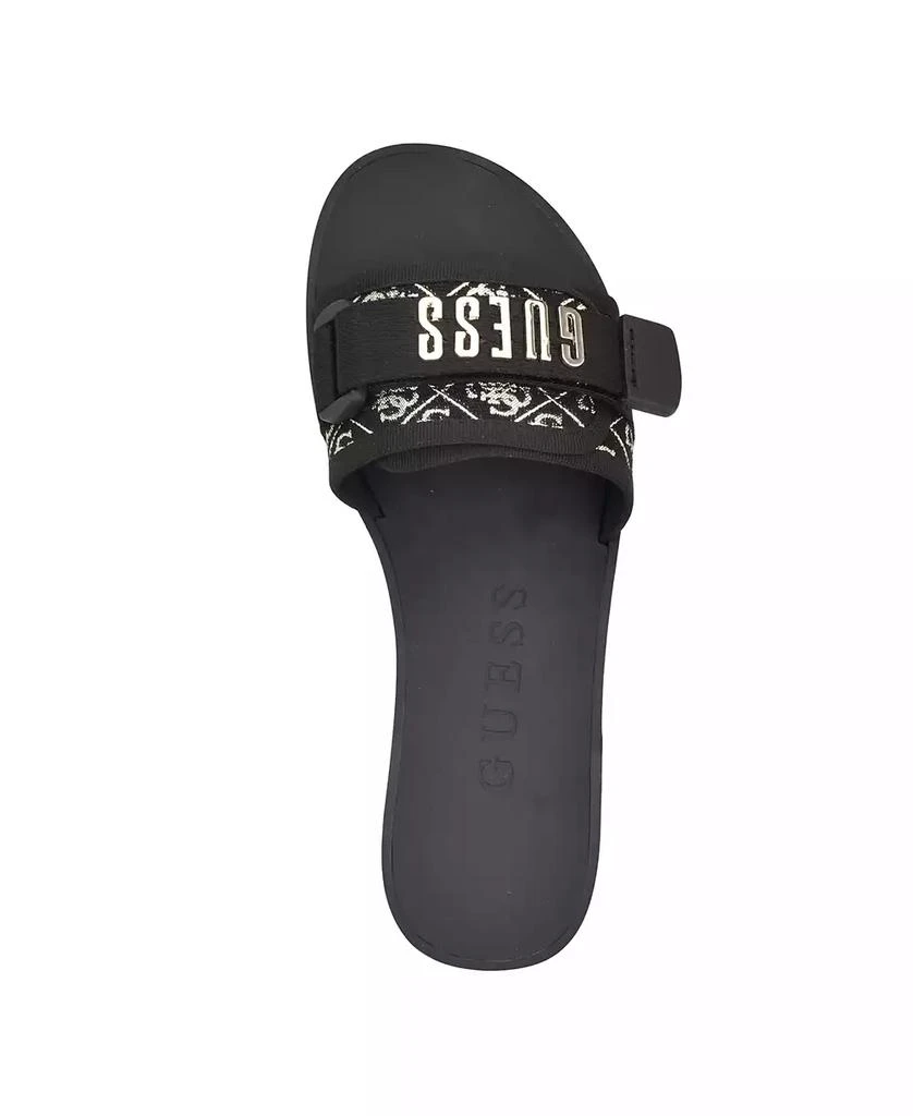 GUESS Women's Elyze Quattro G Slip-On Slide Flat Sandals 4