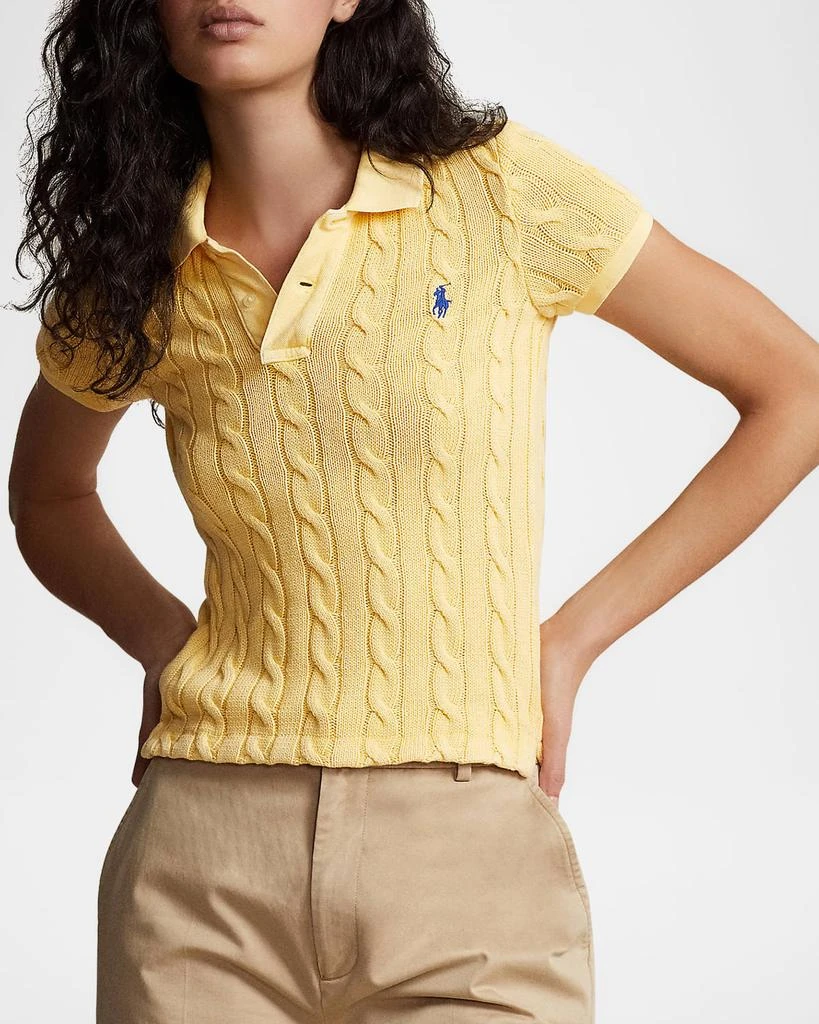 Ralph Lauren Cable-Knit Polo Shirt 4