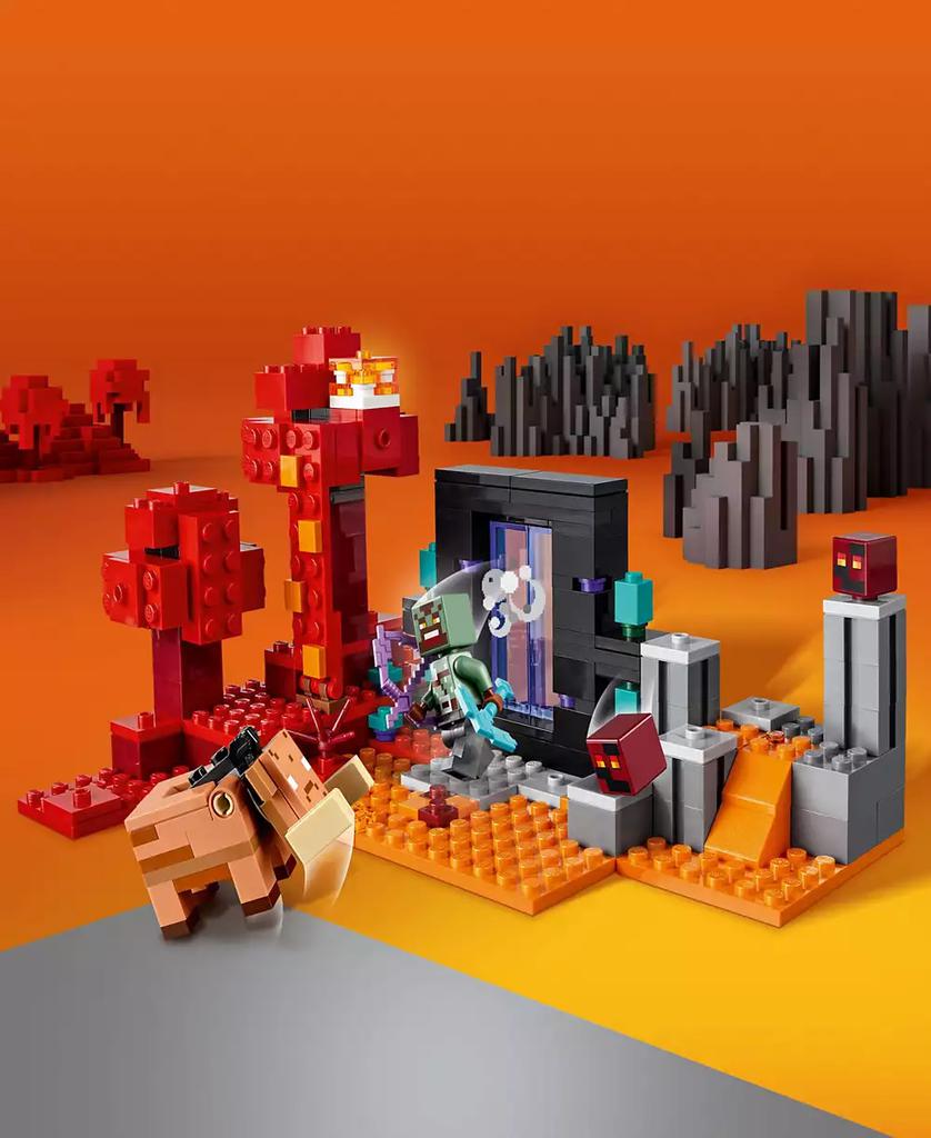 LEGO Minecraft the Nether Portal Ambush Building Toy 21255, 352 Pieces