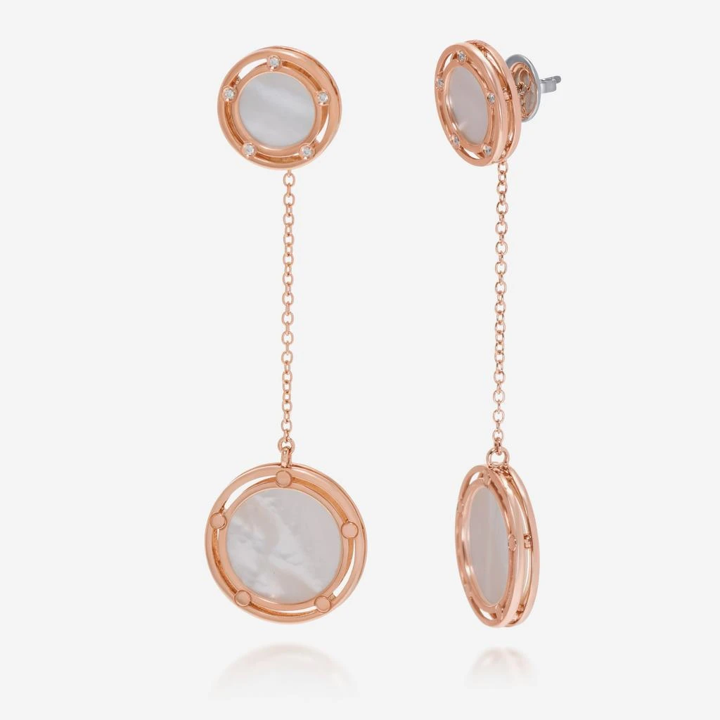 Damiani Damiani D.Side 18K Rose Gold Diamond and Mother of Pearl Drop Earrings 20080280 1