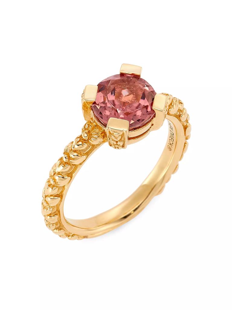 Stephen Dweck Luxury 18K Gold & Pink Tourmaline Ring