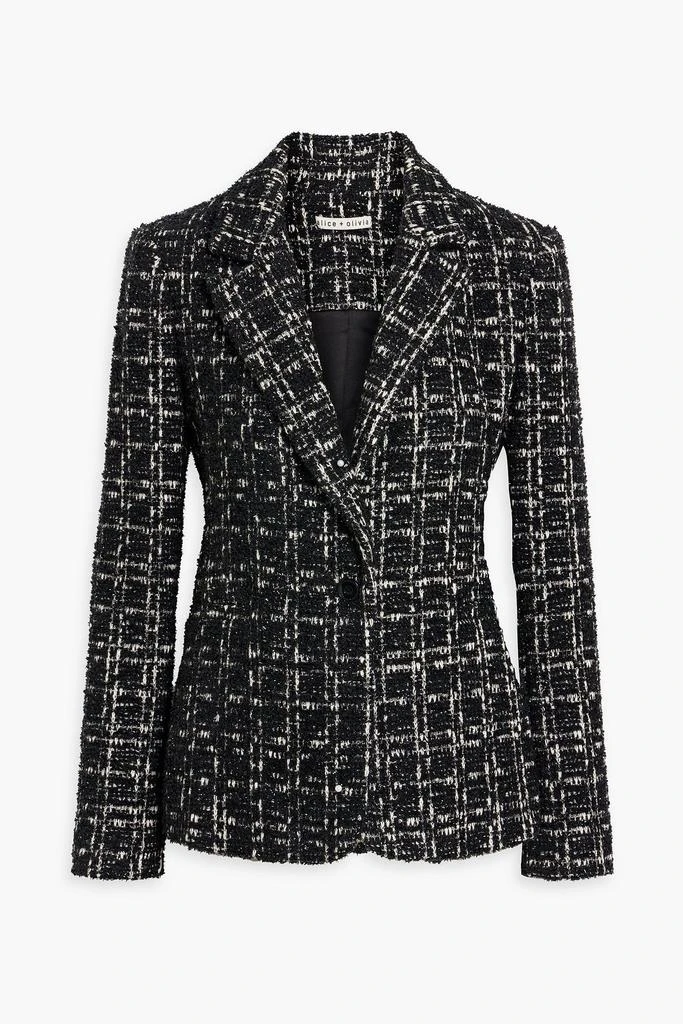 ALICE + OLIVIA Macey metallic tweed blazer 1