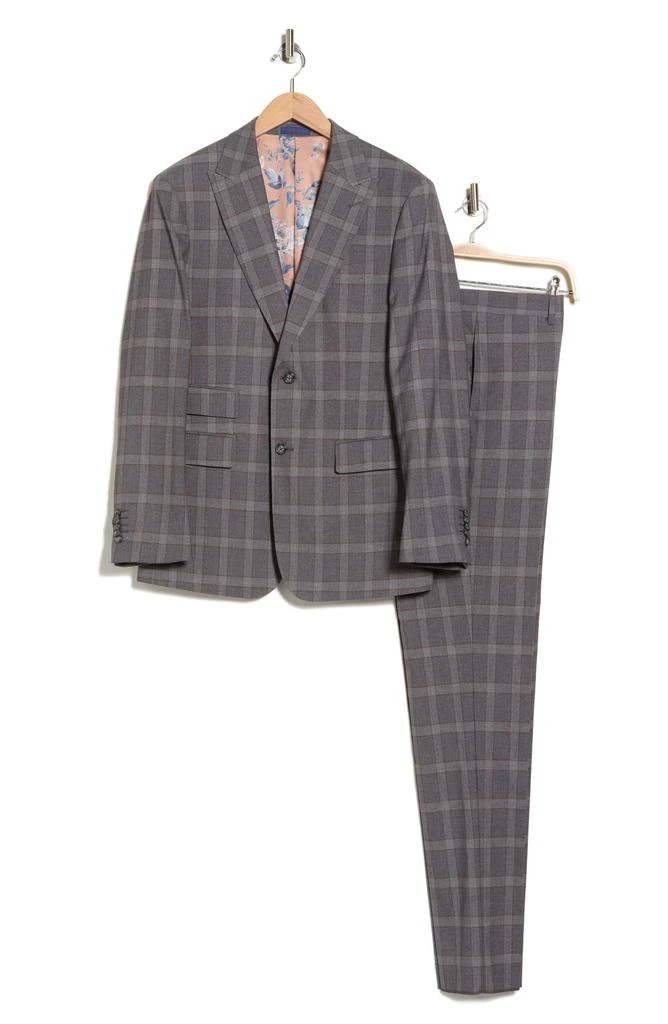 English Laundry Trim Fit Plaid Two-Piece Suit 3