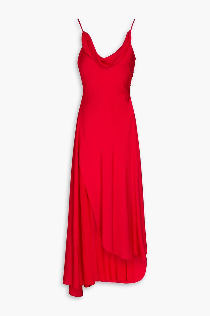 NICHOLAS Elsie draped chiffon and stretch-silk satin maxi dress