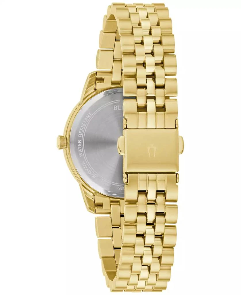 Bulova Women's Classic Diamond Accent Gold-Tone Stainless Steel Bracelet Watch 32mm 3