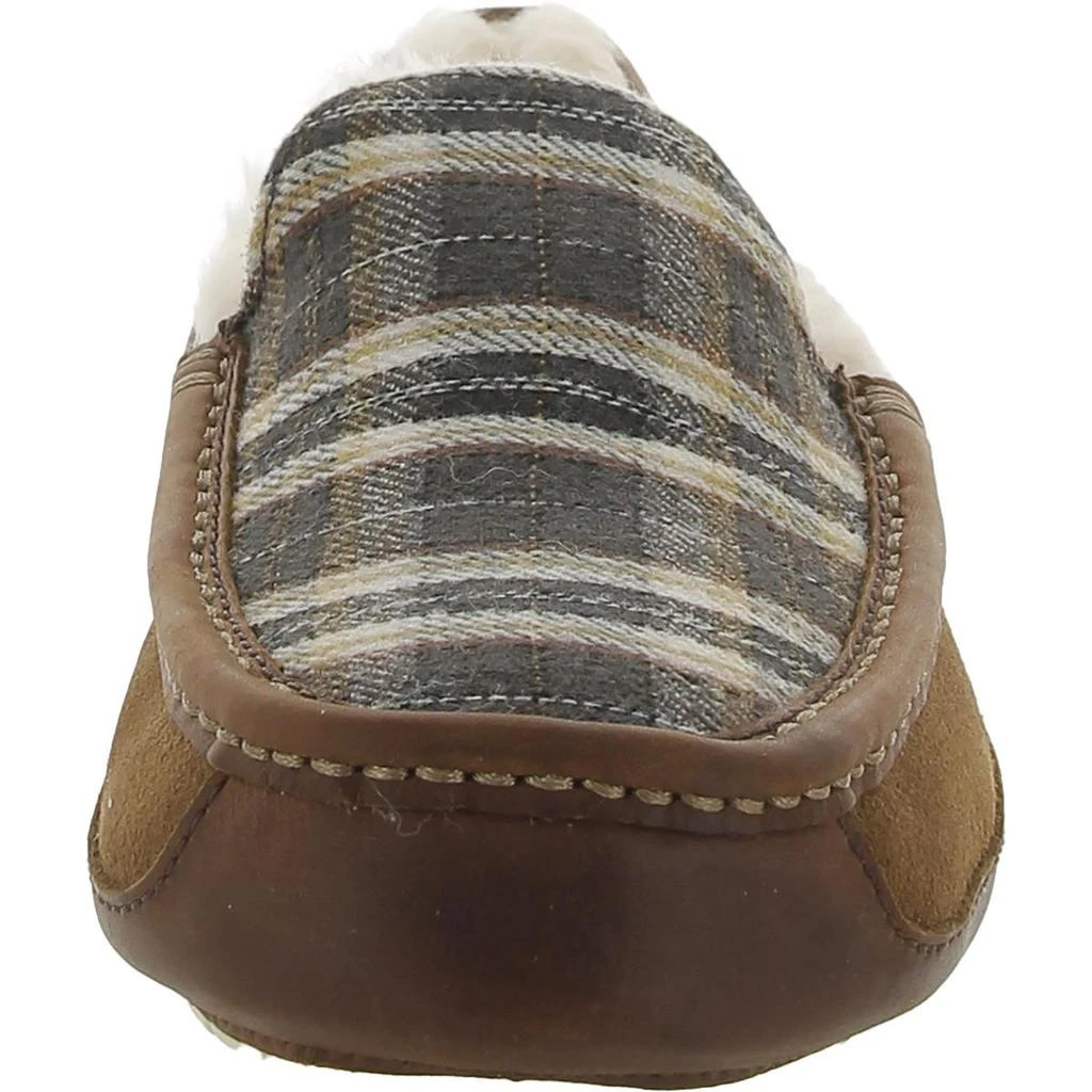 UGG Ascot Mens Suede Plaid Loafer Slippers 2