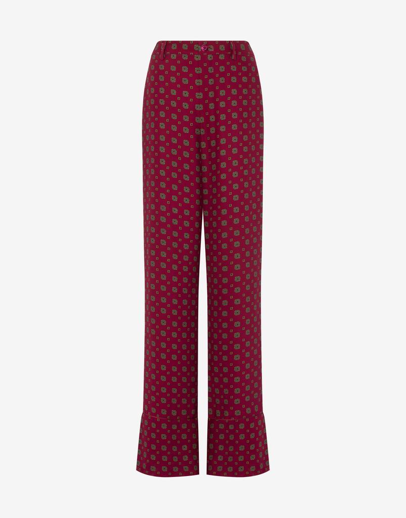Moschino Trousers In Satin Tie Print