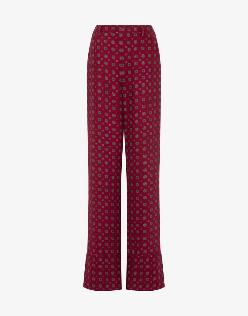 Moschino Trousers In Satin Tie Print 1