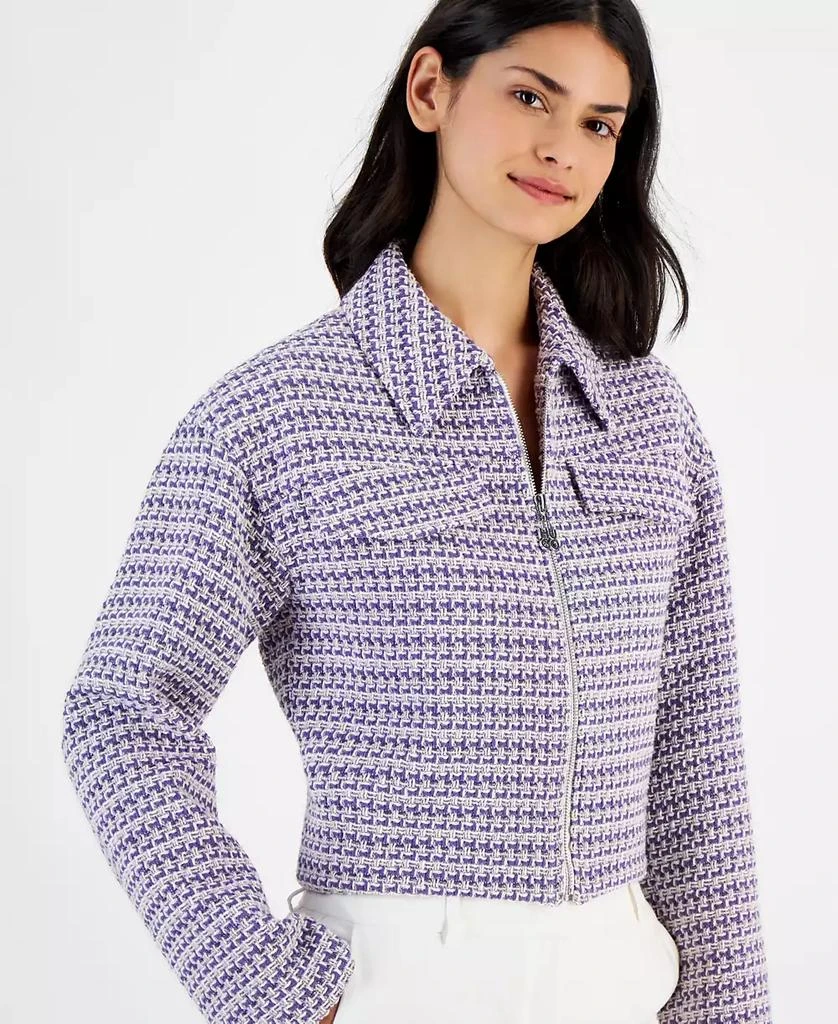 Hugo Boss Women's Aselina Zip-Front Woven Long-Sleeve Cropped Jacket 3