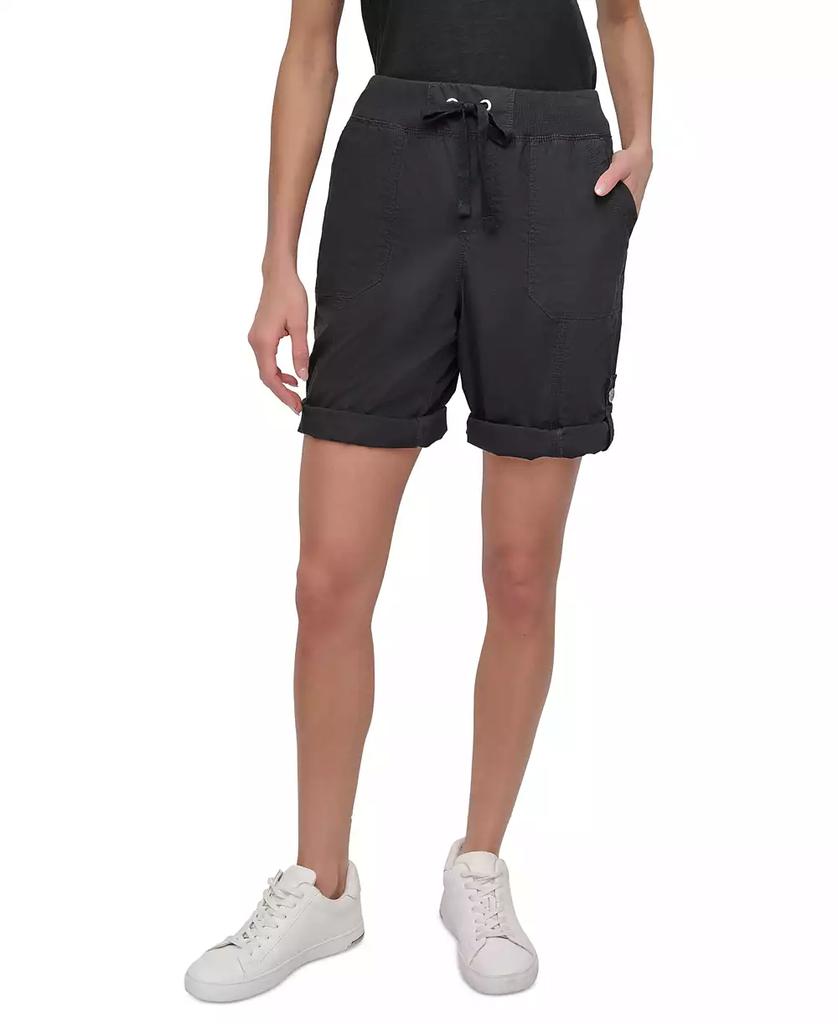 DKNY Women
s Smocked-Waist Convertible Shorts