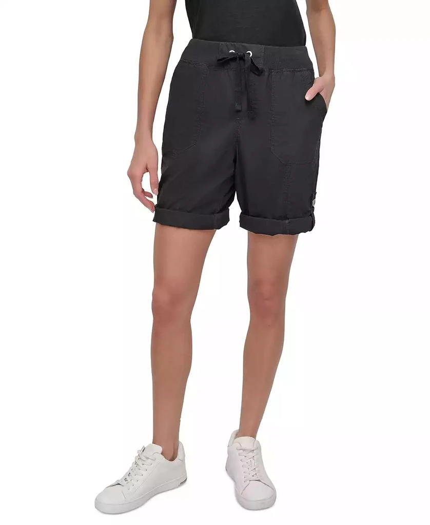 DKNY Women
s Smocked-Waist Convertible Shorts 1