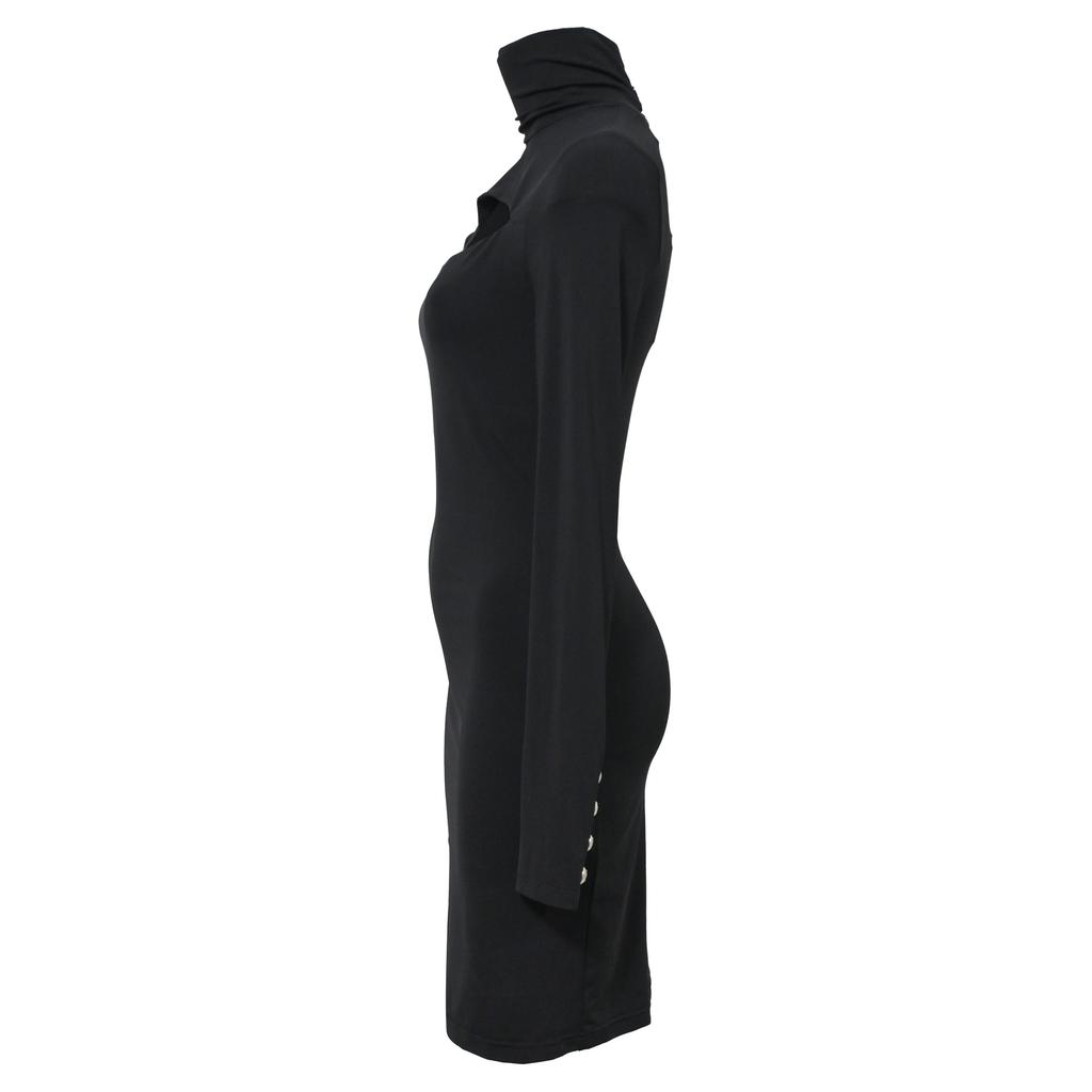 PIERRE BALMAIN Cutout Mini Dress in Black Viscose