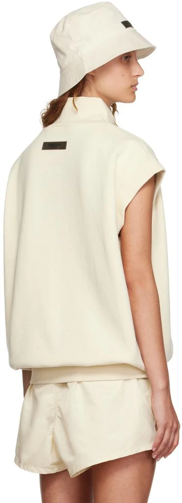 Essentials Off-White Mock Neck Vest 3