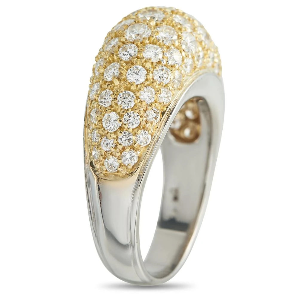 LB Exclusive 18K White and Yellow Gold 1.40ct Diamond Dome Ring MF09-011926 2