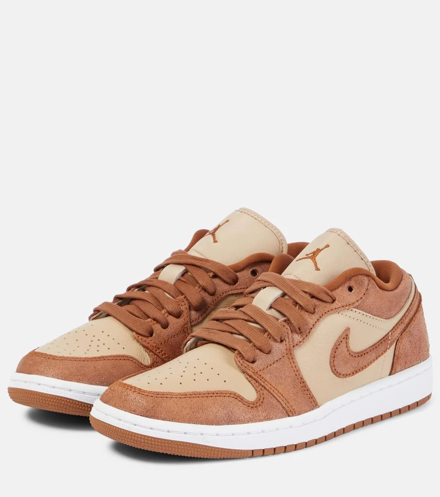 NIKE Air Jordan 1 Low suede-trimmed leather sneakers 5