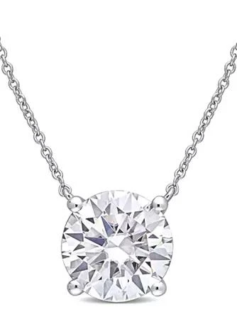 Belk
Co. 4 ct. t.w. Created Moissanite Solitaire Pendant with Chain in 10K White Gold