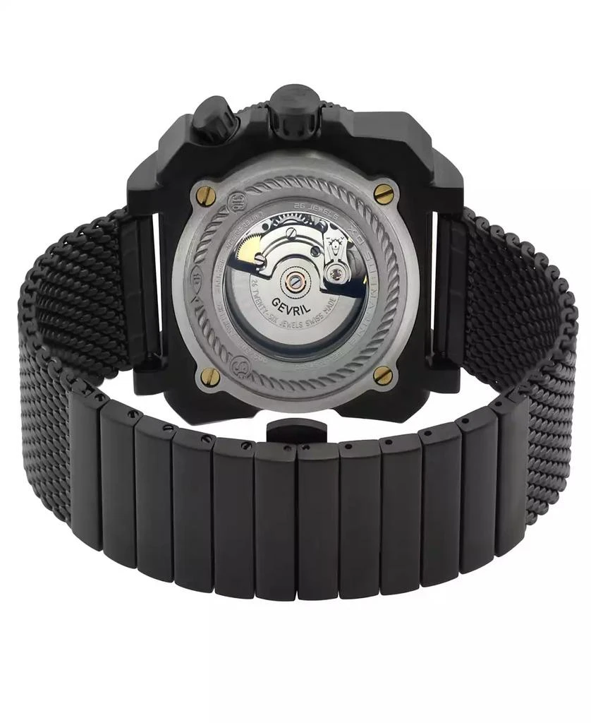 Gevril Men's XO Submarine Black Stainless Steel Watch 44mm 3