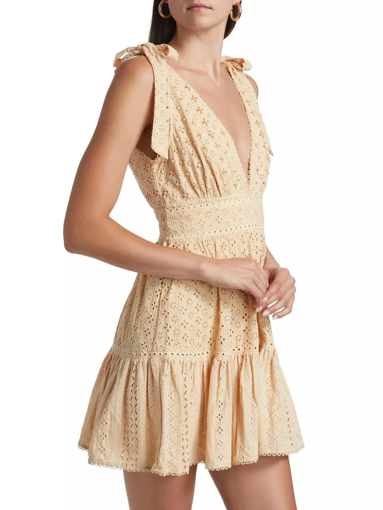 Poupette St Barth Cara Eyelet Lace Minidress 4