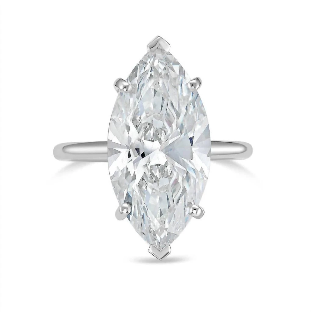 Diana M Jewels Diana M Jewels - 1.00 Ct Lab-grown Marquise-shaped Diamond Solitaire Ring 2