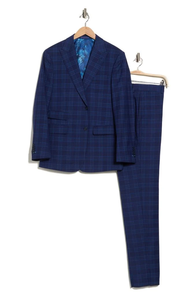English Laundry Trim Fit Plaid Two-Piece Suit 3