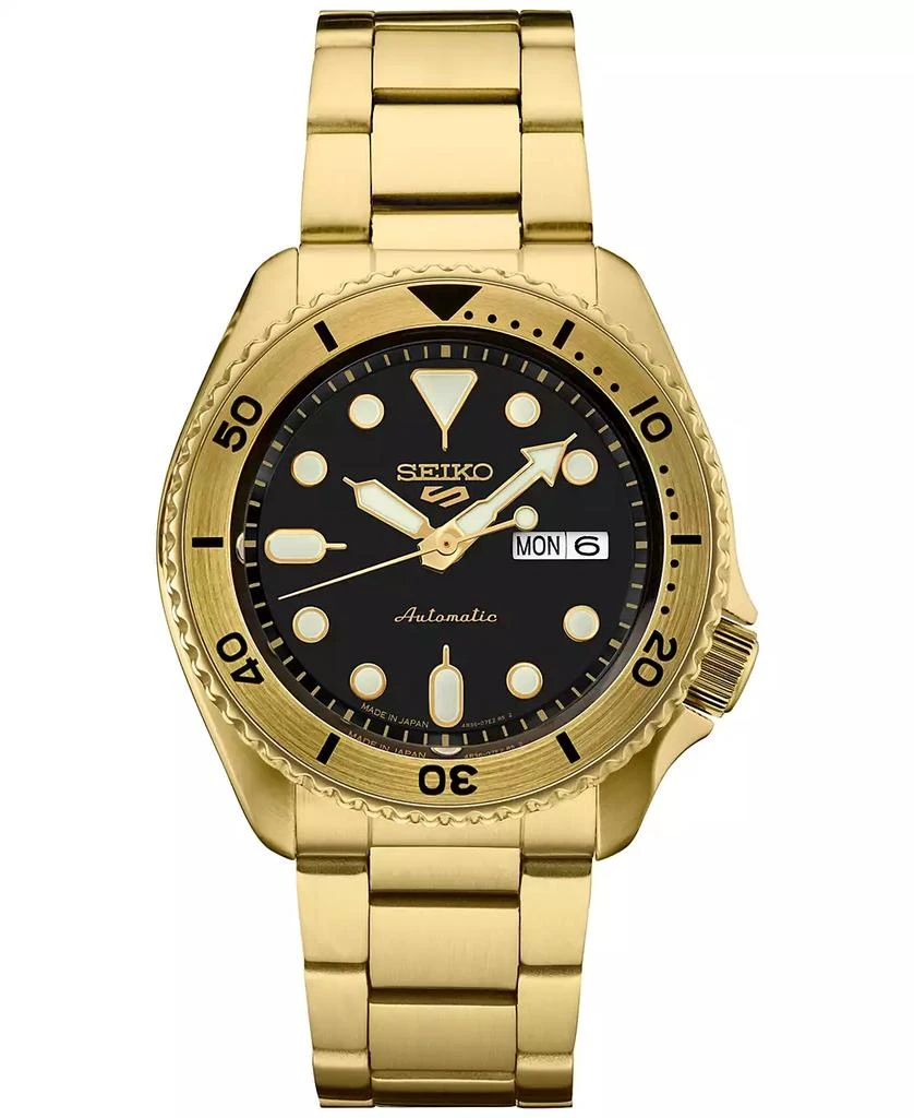 Seiko Men's Automatic 5 Sports Gold-Tone Stainless Steel Bracelet Watch 43mm 1