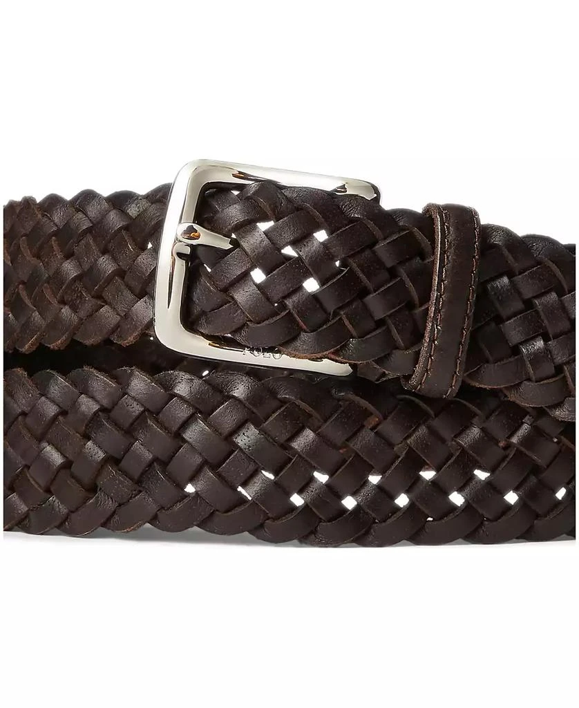 Ralph Lauren Men's Braided Vachetta Leather Belt 2