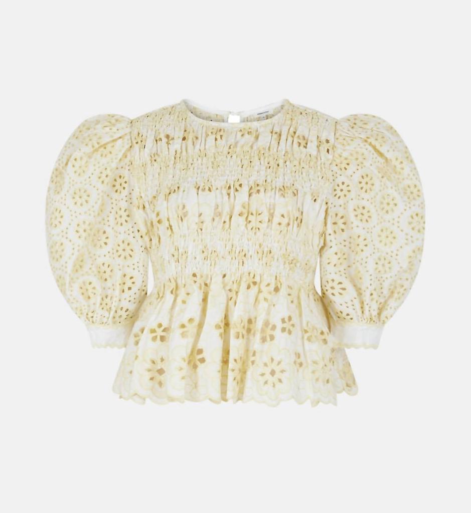 Manoush Manoush - Floral Broderie Smocked Blouse