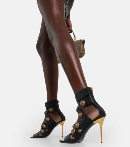 Balmain Alma embellished leather sandals 7