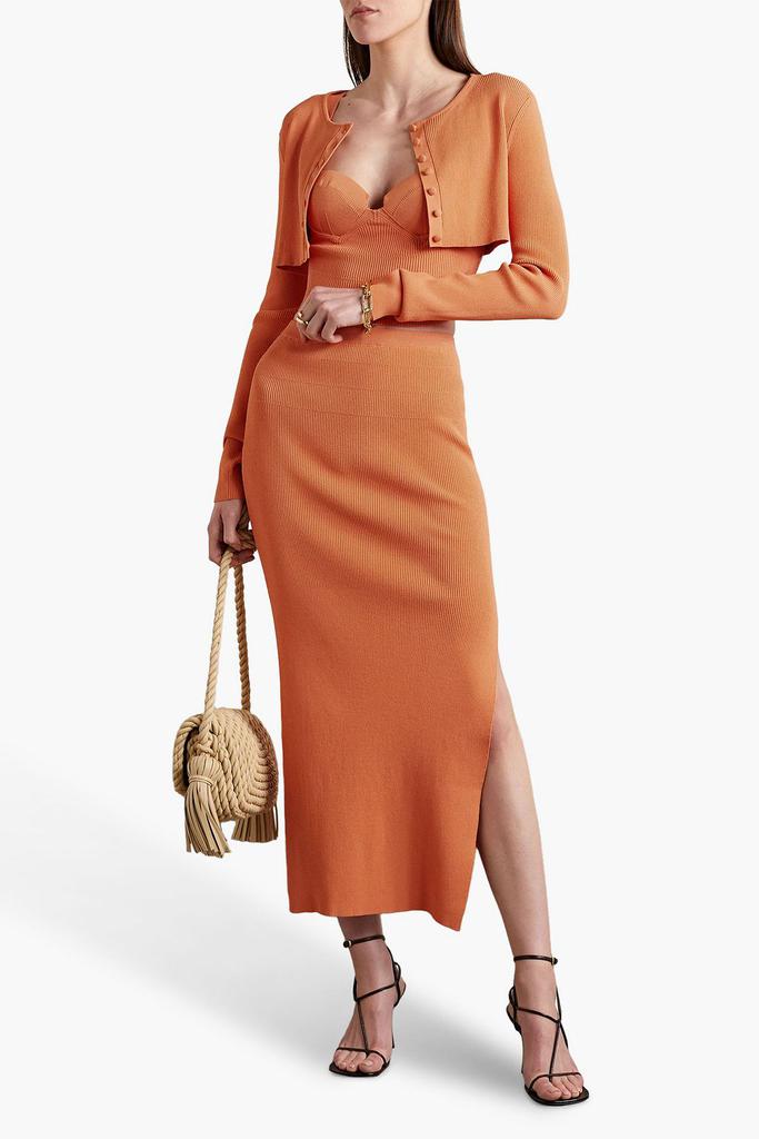 Altuzarra Blazar cropped ribbed-knit cardigan