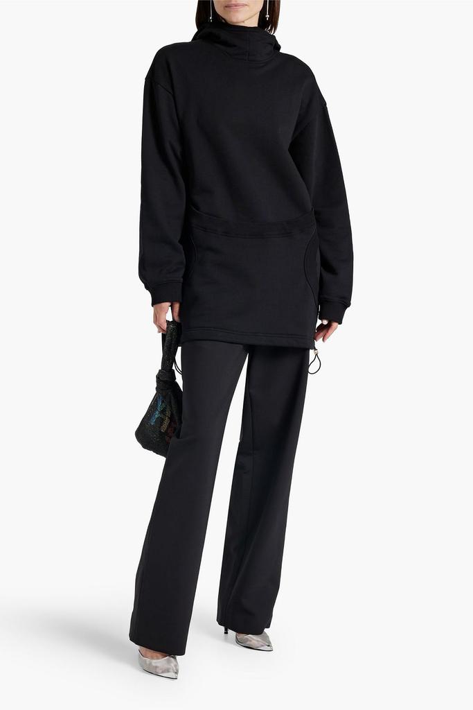 Dion Lee Oversized layered French cotton-terry hoodie