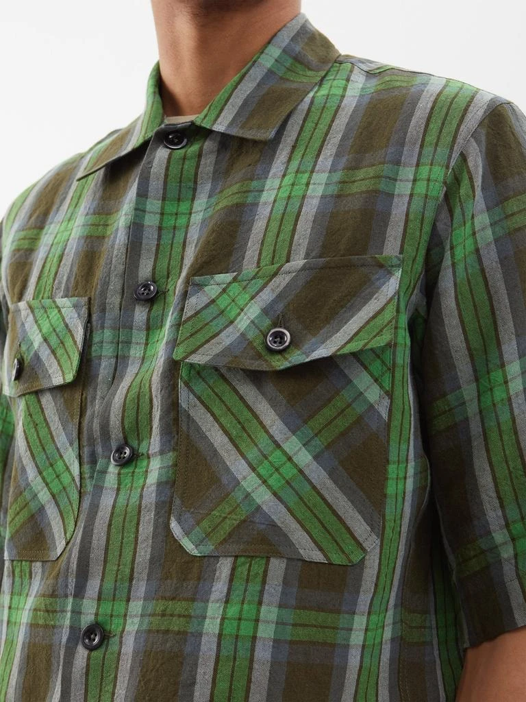 3Man Highland checked-linen shirt 3