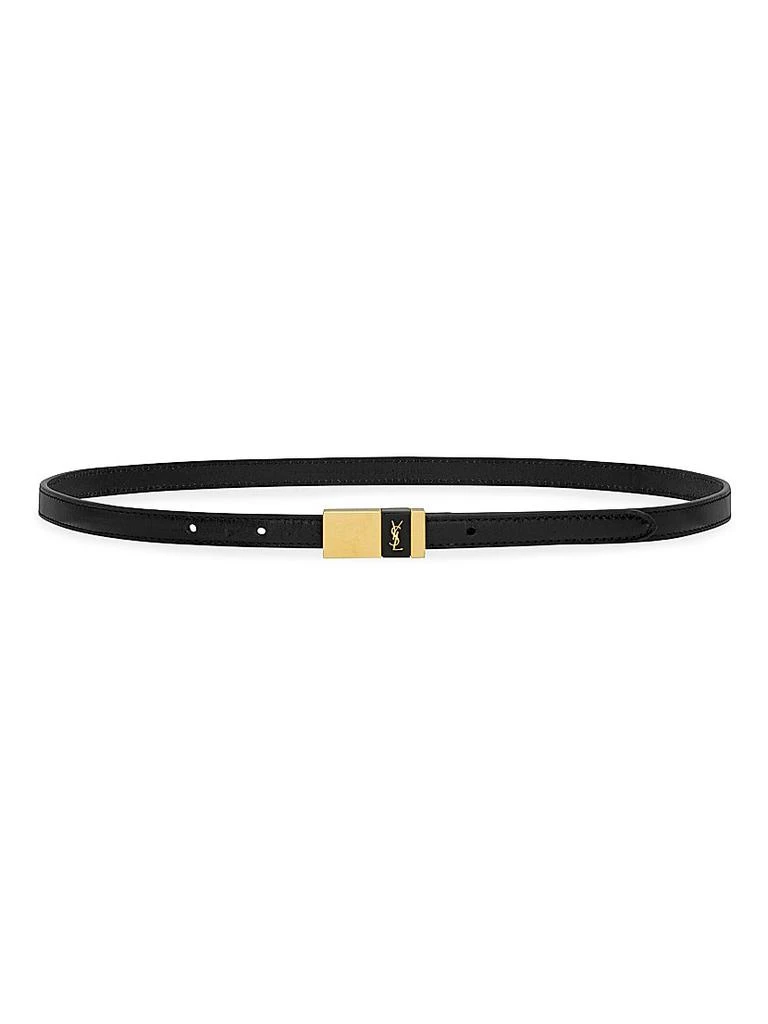 Yves Saint Laurent Thin Anchor Belt in Leather 5