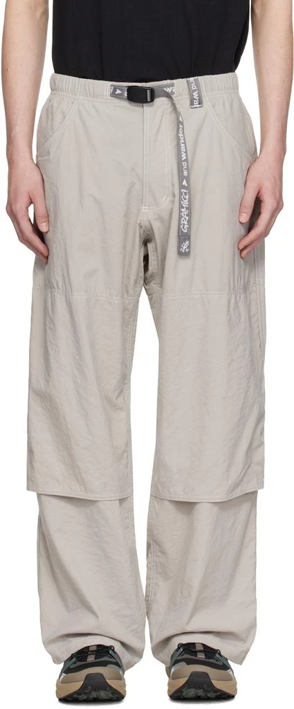 And Wander Gray Gramicci Edition Nylon Double Knee Trousers 1