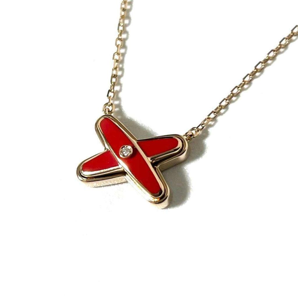 Chaumet Enamel pink  (18K) Pendant Necklace (Pre-Owned)