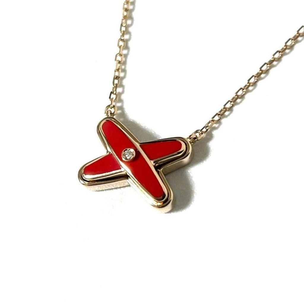 Chaumet Enamel pink  (18K) Pendant Necklace (Pre-Owned) 1