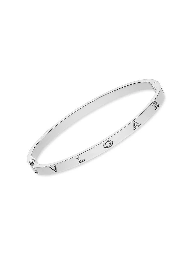 BVLGARI B.zero1 18K White Gold Logo Bangle Bracelet 1