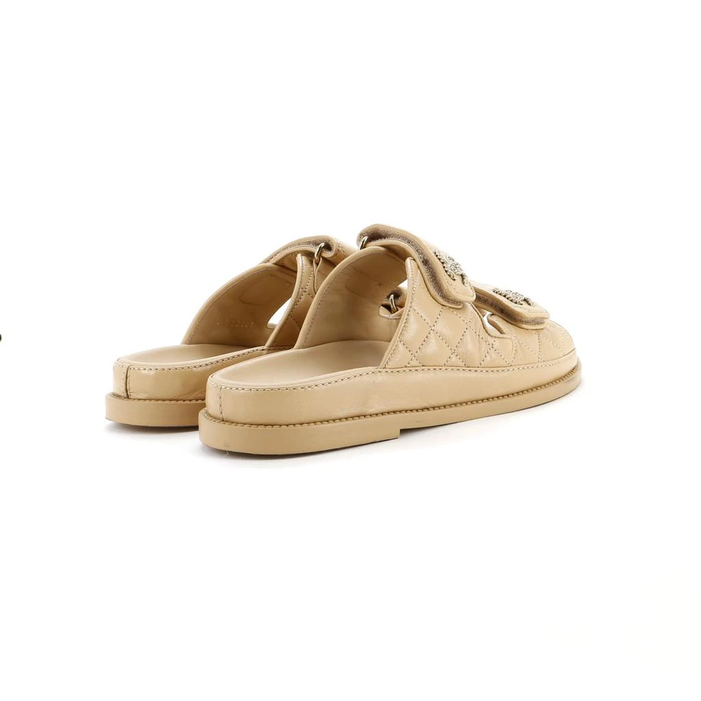 Chanel Women's Velcro Dad Sandals Quilted Leather 3