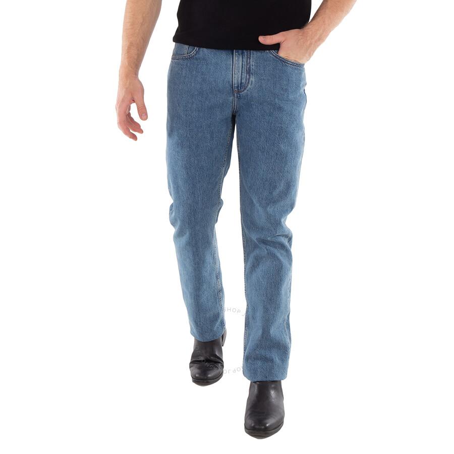 【関税＆送料込み】Burberry Cream Cotton Jeans Burberry Straight Fit Japanese Denim Jeans | REVERSIBLE