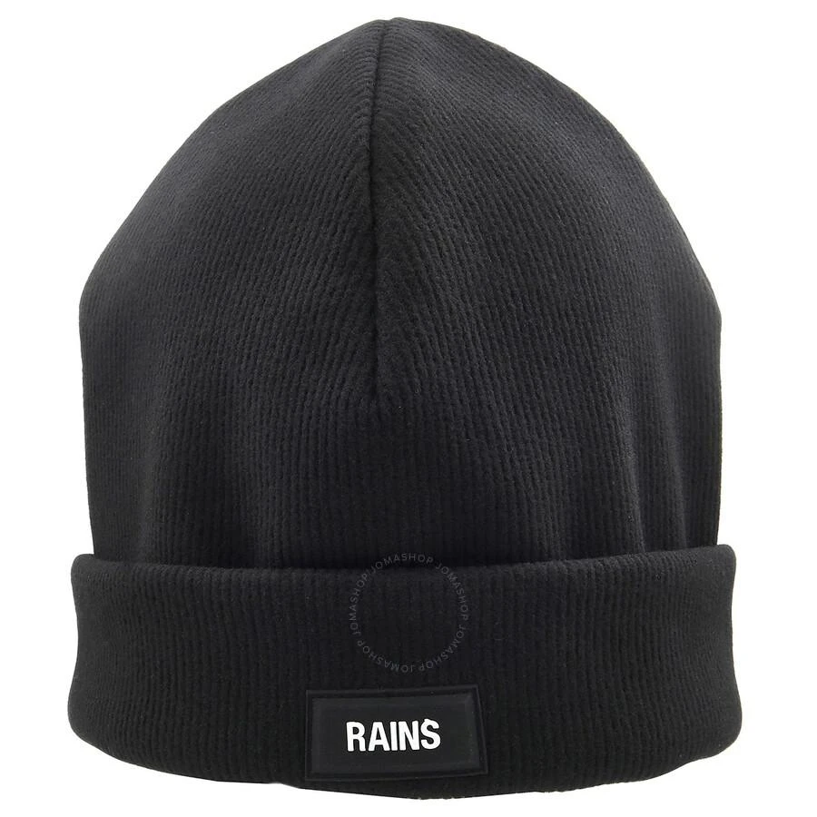 RAINS Ribbed Fleece Beanie - Black 1
