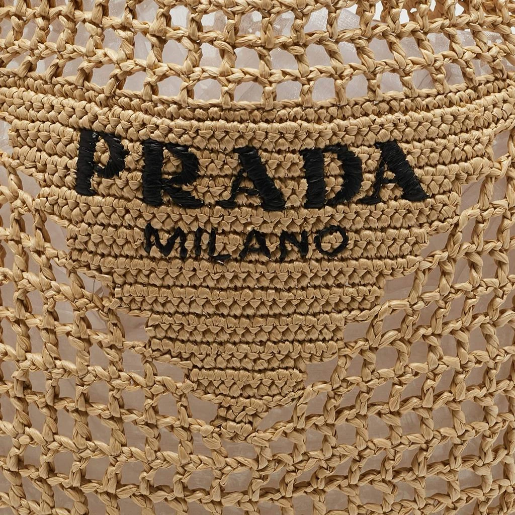 Prada Prada Natural Woven Raffia Beach Tote 5
