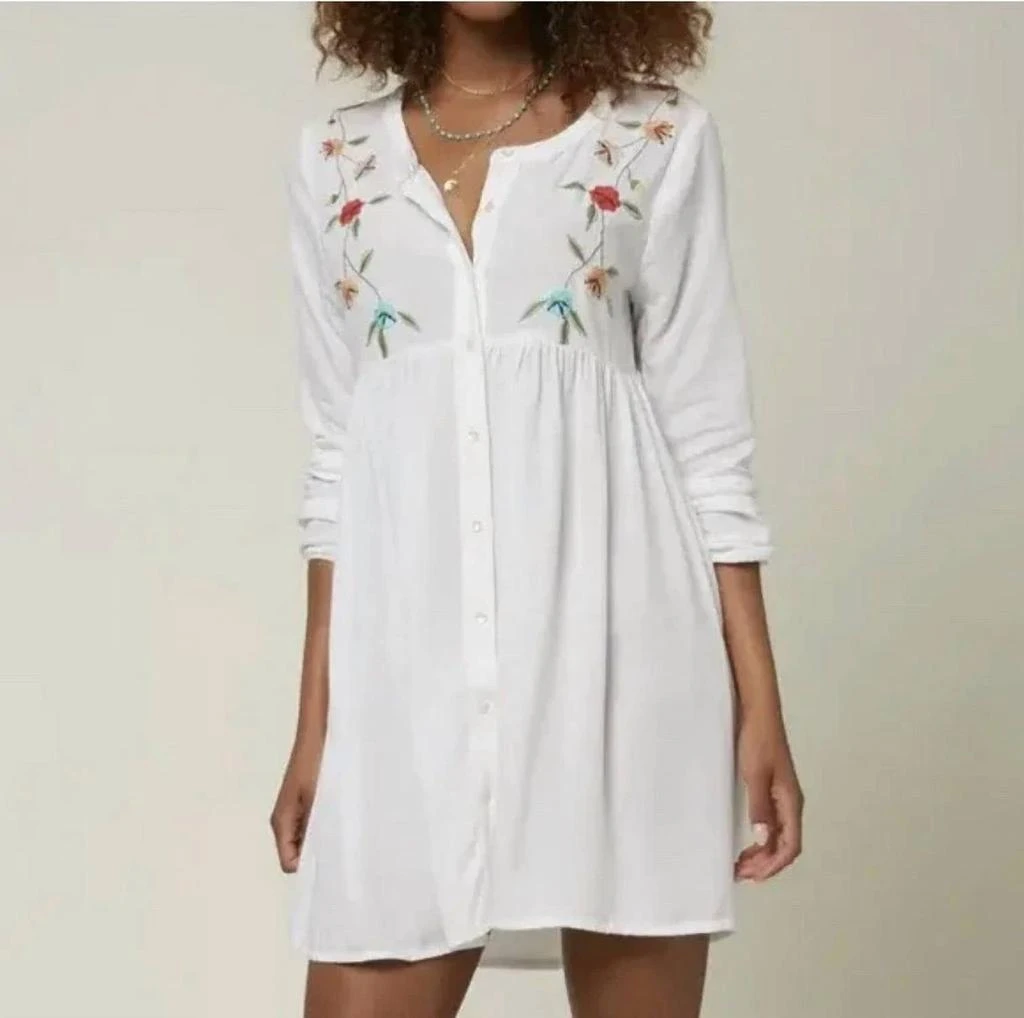 O'Neill O'Neill - Edan Embroidered Button Up Mini Dress 2