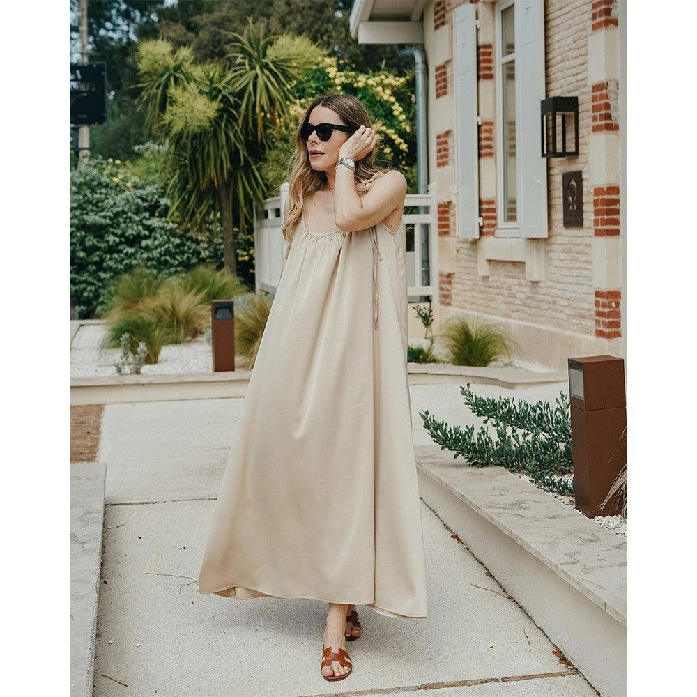 Seven August Robe Serena - Satin Neutral 1