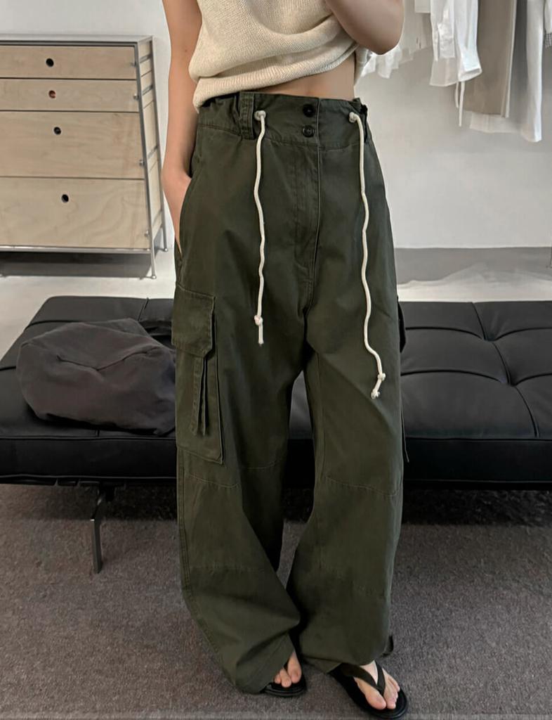 Pixie Market Olive Utility Cargo Pants -PREORDER