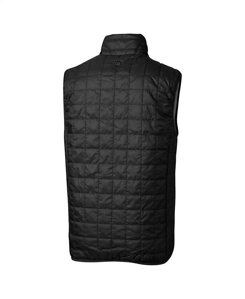 Cutter & Buck Men's Black Minnesota Vikings Rainier PrimaLoft Eco Insulated Full-Zip Puffer Vest