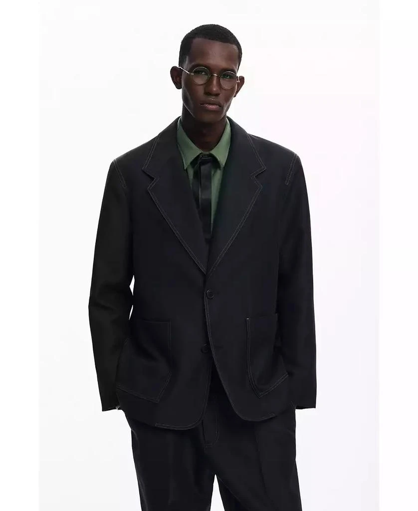 Desigual Men's Blazer with contrast stitching 1