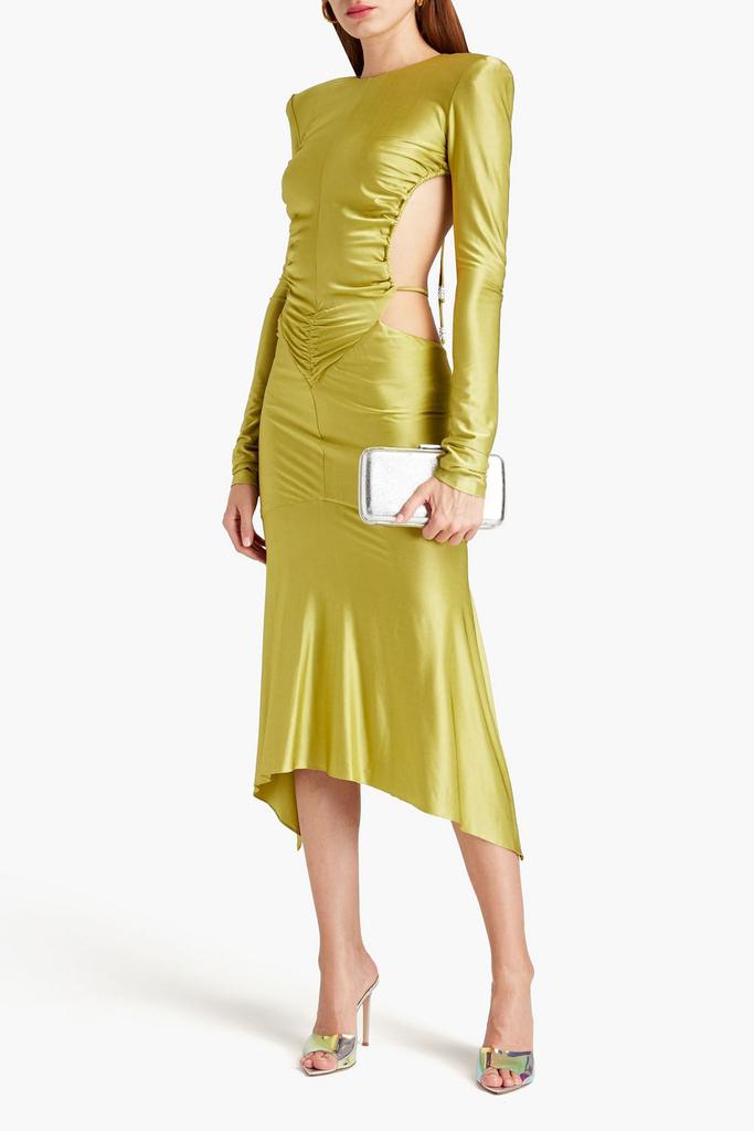 Alexandre Vauthier Open-back crystal-embellished stretch-jersey midi dress