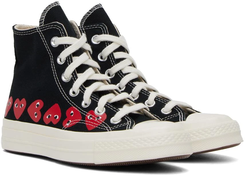 Comme des Garcons Black Converse Edition Chuck 70 Multi Heart Sneakers 4