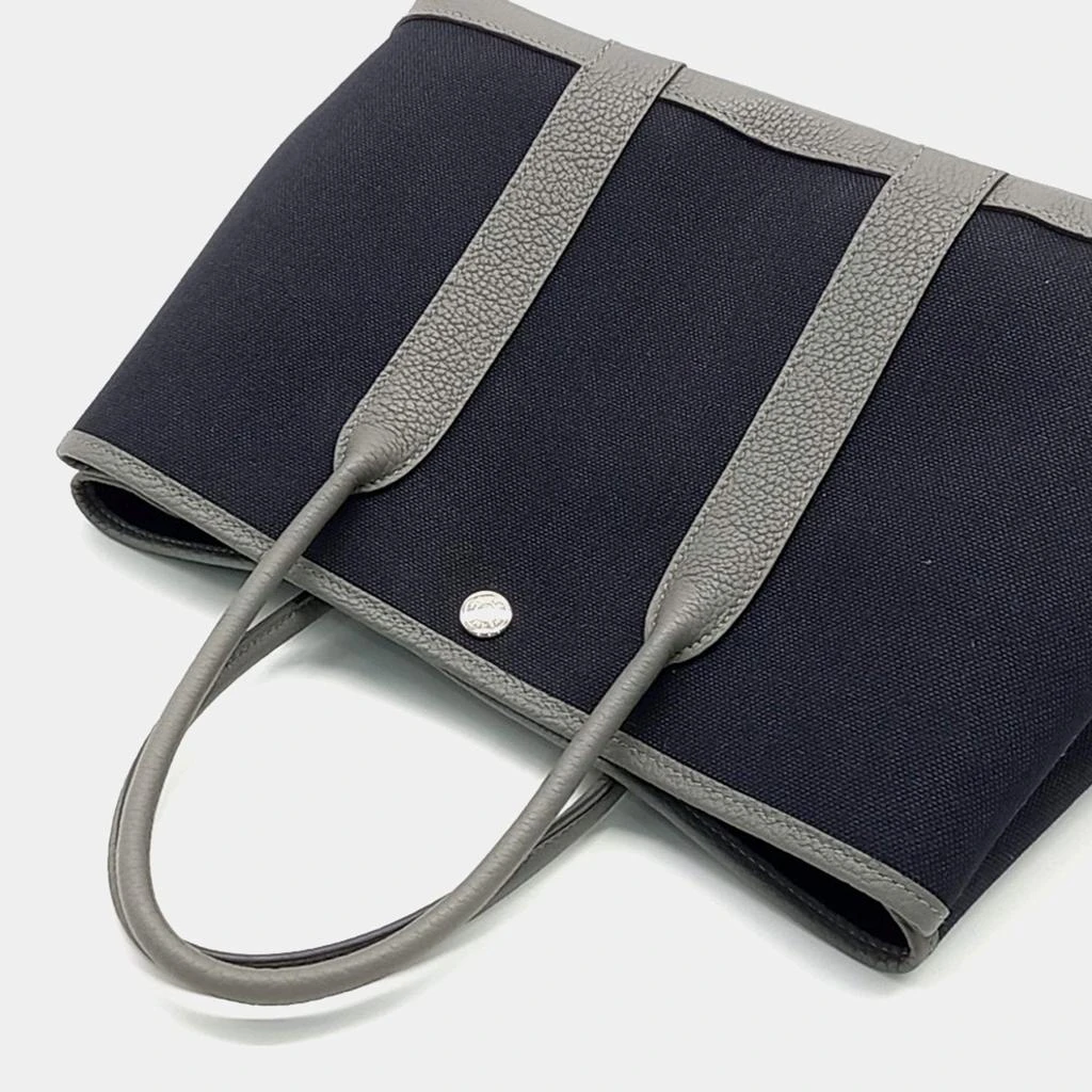 Hermes Hermes Black Canvas Garden Party 30 Bag 4