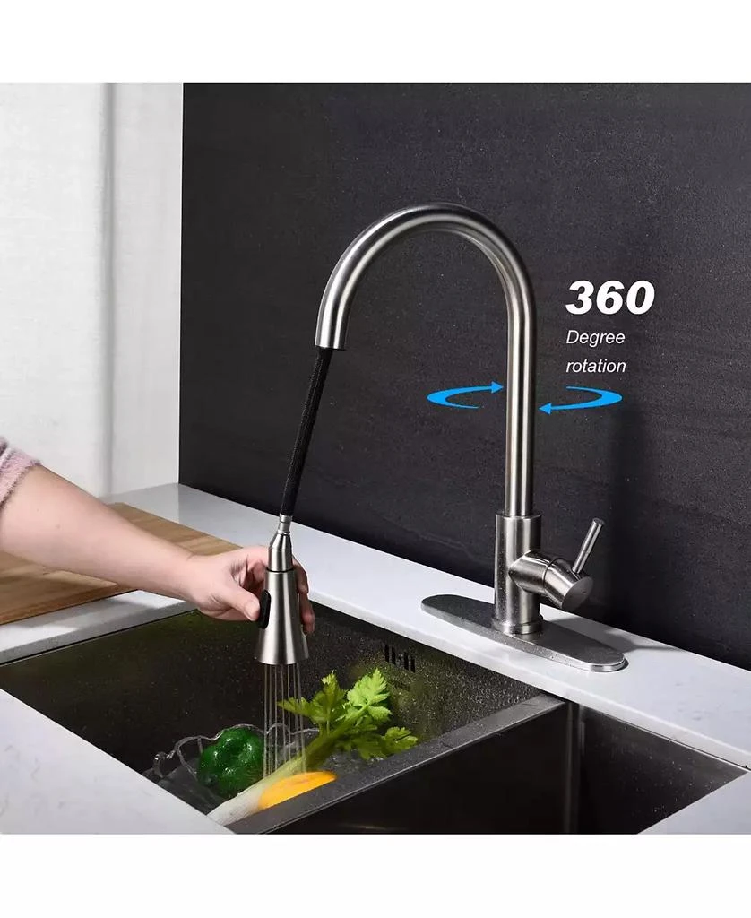 Flynama Kitchen Faucet with Pull Out Spraye 4