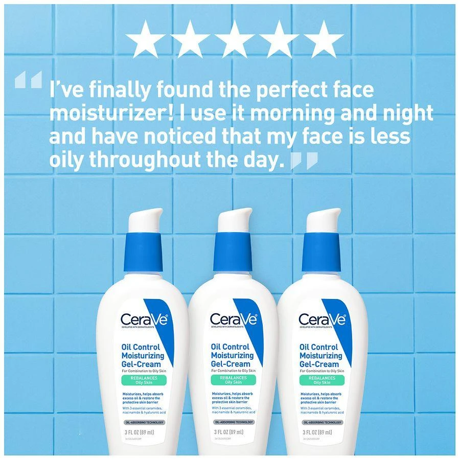 CeraVe Oil Control Moisturizing Gel-Cream Face Moisturizer for Combination to Oily Skin 7